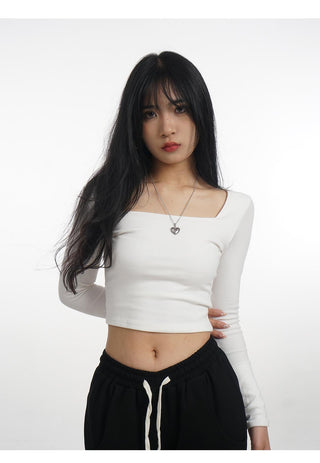 Crop long sleeve T-shirt