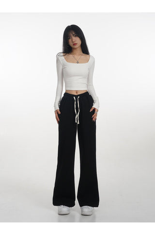 Crop long sleeve T-shirt