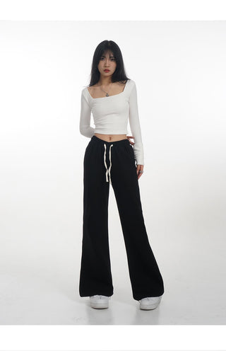 Crop long sleeve T-shirt