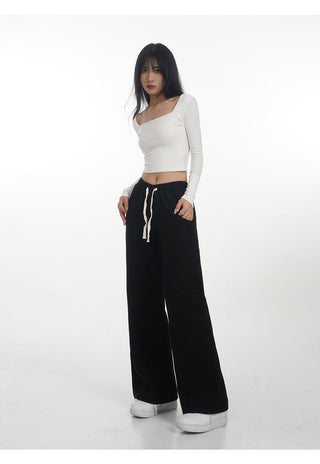Crop long sleeve T-shirt