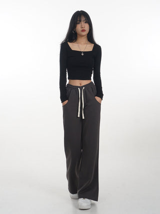Crop long sleeve T-shirt