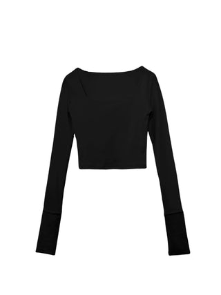 Crop long sleeve T-shirt