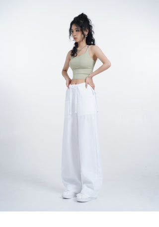 Halter neck camisole vest with chest pads