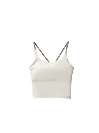 Halter neck camisole vest with chest pads