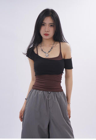 Sporty two-piece set vest
