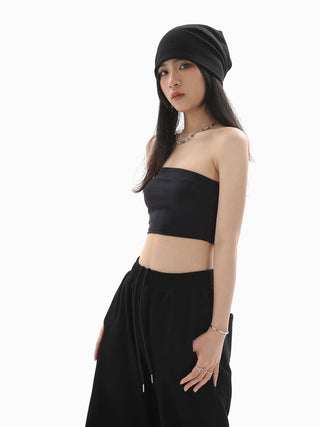 Black tube top slim vest
