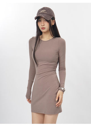 Black backless slim fit dress