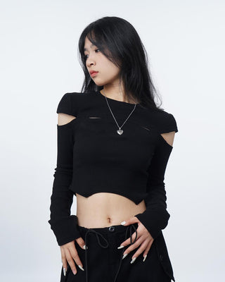 High waist Y2K slim T-shirt