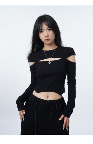 High waist Y2K slim T-shirt