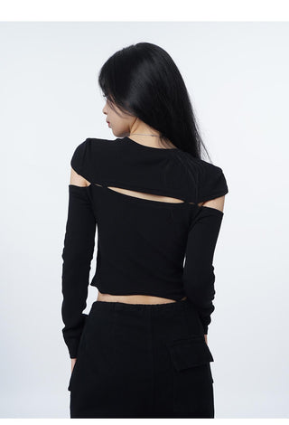 High waist Y2K slim T-shirt