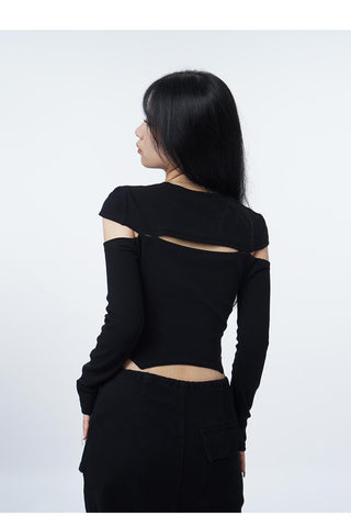 High waist Y2K slim T-shirt