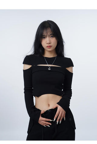 High waist Y2K slim T-shirt