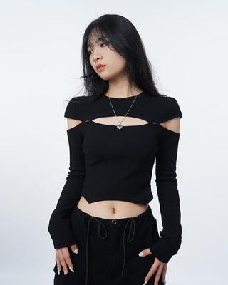 High waist Y2K slim T-shirt