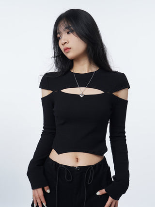 High waist Y2K slim T-shirt