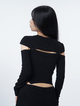 High waist Y2K slim T-shirt