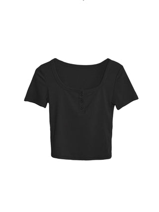 Elastic slim fit crop top