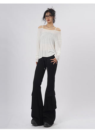 Oversize long-sleeved top