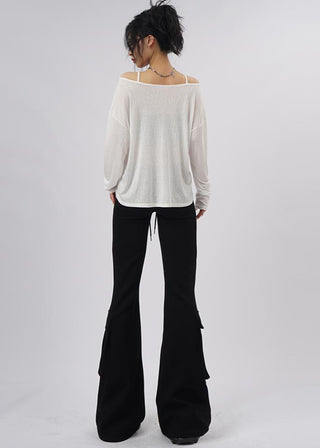 Oversize long-sleeved top