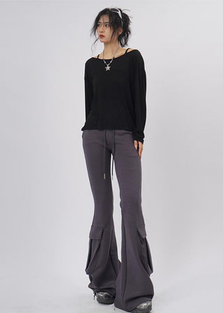 Oversize long-sleeved top