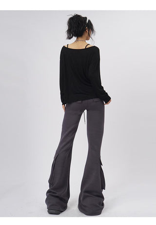 Oversize long-sleeved top