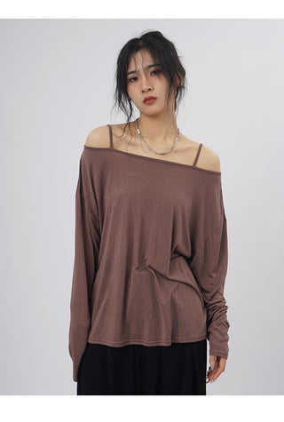 Oversize long-sleeved top