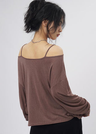 Oversize long-sleeved top