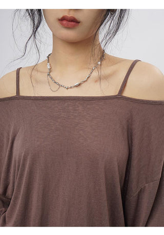 Oversize long-sleeved top