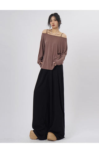 Oversize long-sleeved top