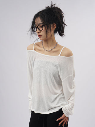 Oversize long-sleeved top