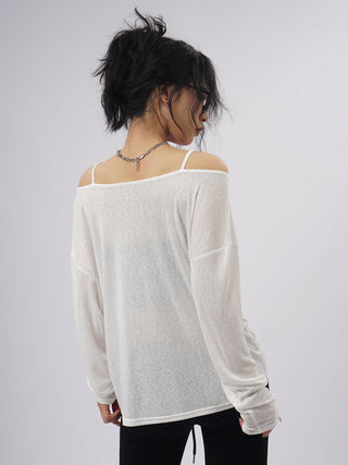 Oversize long-sleeved top