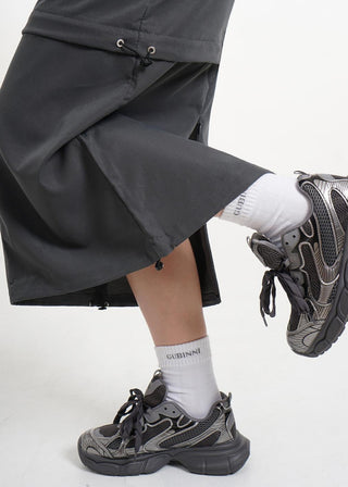 Y2k detachable skirt with cuffs