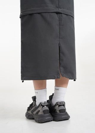 Y2k detachable skirt with cuffs