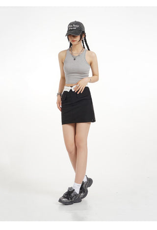Y2k detachable skirt with cuffs