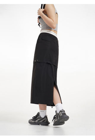 Y2k detachable skirt with cuffs