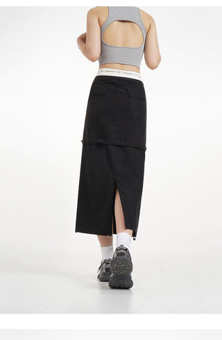 Y2k detachable skirt with cuffs
