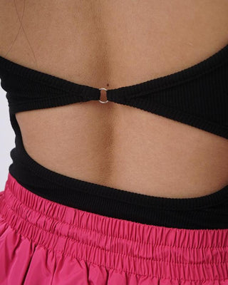 Black padded camisole slim top