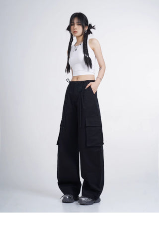 Black hollow backless vest