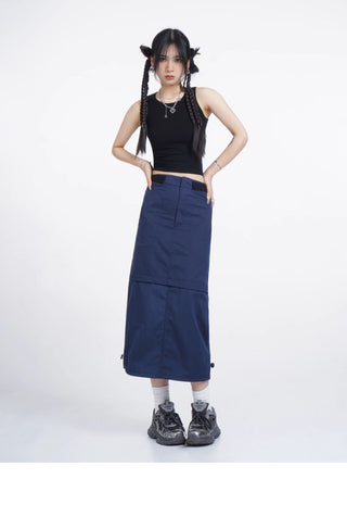 Black hollow backless vest