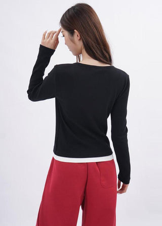 Fake two-piece bottoming long-sleeved T-shirt