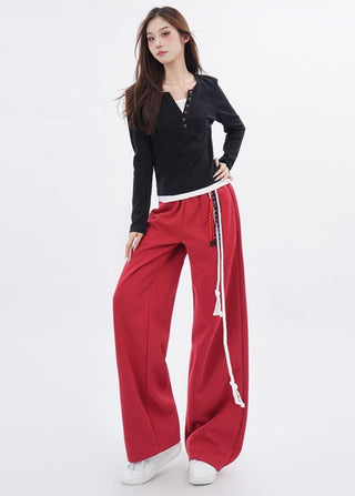 Fake two-piece bottoming long-sleeved T-shirt
