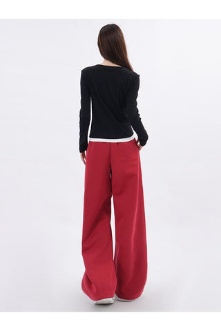 Fake two-piece bottoming long-sleeved T-shirt