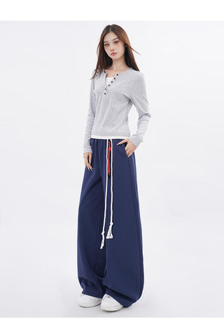 Fake two-piece bottoming long-sleeved T-shirt