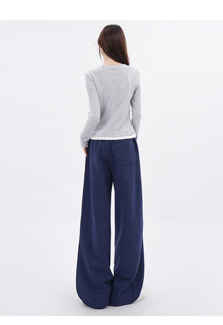 Fake two-piece bottoming long-sleeved T-shirt