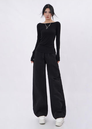 Hollow back straps slim top