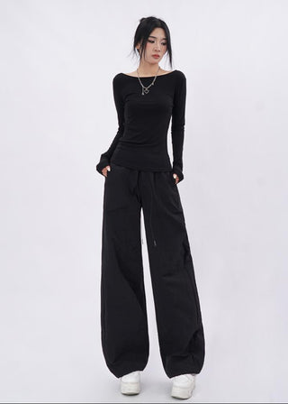 Hollow back straps slim top