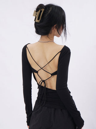Hollow back straps slim top
