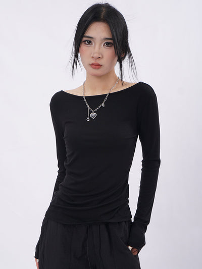 Hollow back straps slim top