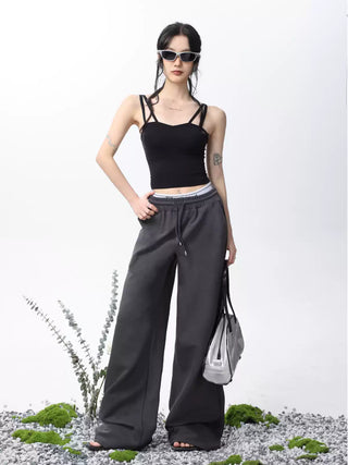 Double shoulder strap slim camisole tube top