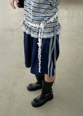 satin lace banding shorts (3c)