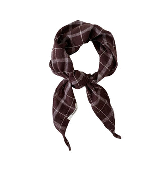 plaid long scarf